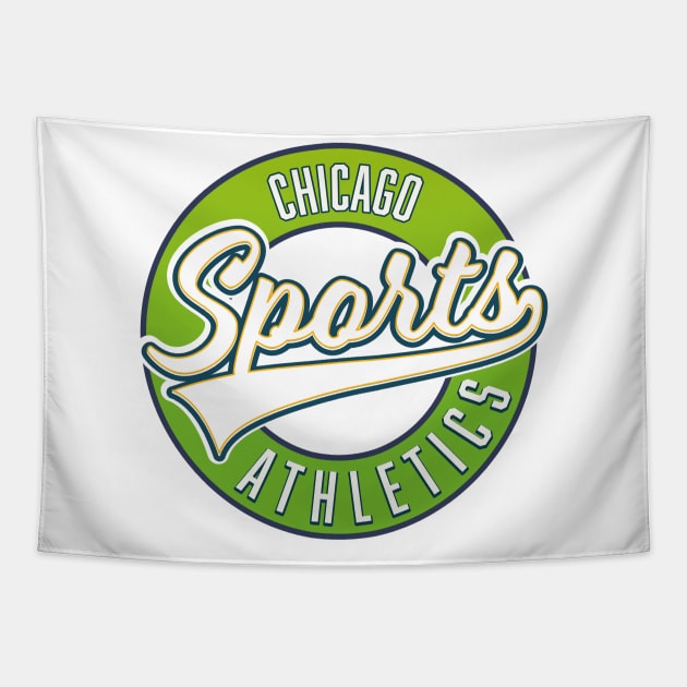 Chicago Sports Athletic Tapestry by nickemporium1