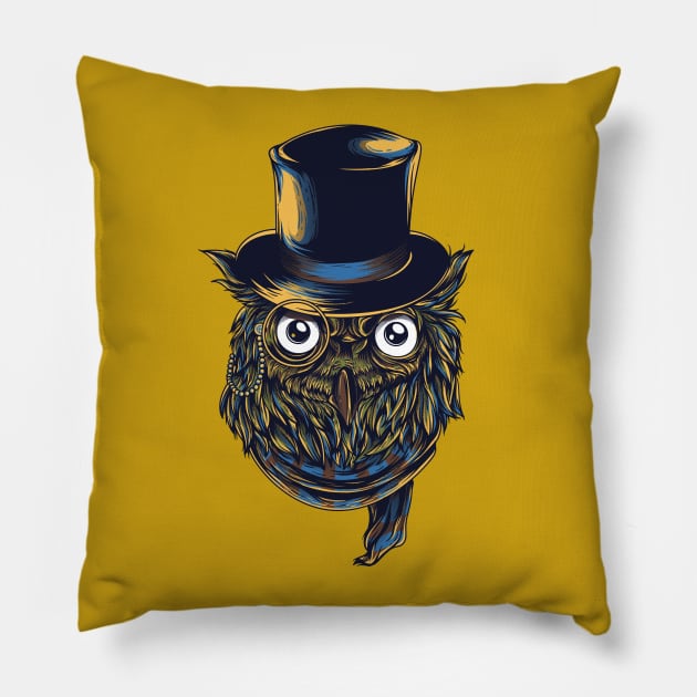 Investigating Victorian Owl Doctor Pillow by LittleBunnySunshine