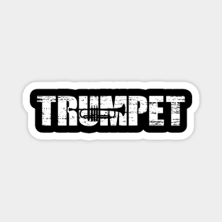 Distressed Look Trumpet Gift For Trumpeters Magnet