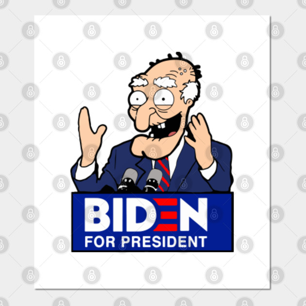 Joe Biden Face Cartoon Biden For President Joe Biden Posters And Art Prints Teepublic