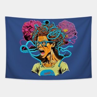 Jamie Lee Curtis vs Flying Spaghetti Monster Tapestry