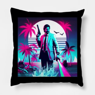 Alan Wake Vaporwave Pillow