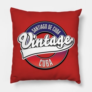 Santiago de Cuba cuba vintage logo Pillow