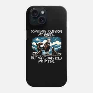 Urban Goat Galore Tee Triumph for Farm Animal Admirers Phone Case