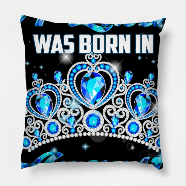 A Queen Was Born In August Happy Birthday To Me Pillow by Terryeare