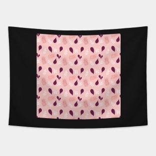 Heart leaf pink print Tapestry