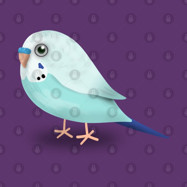 Cute illustration af a budgie by Bwiselizzy