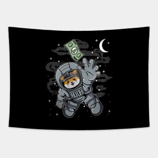 Astronaut Reaching Floki Inu Coin To The Moon Floki Army Crypto Token Cryptocurrency Blockchain Wallet Birthday Gift For Men Women Kids Tapestry