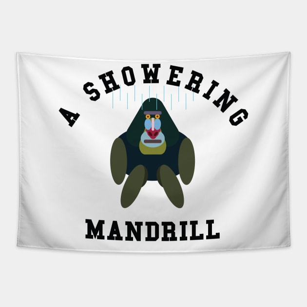 8ts Showering Mandrill Tapestry by kewlwolf8ts