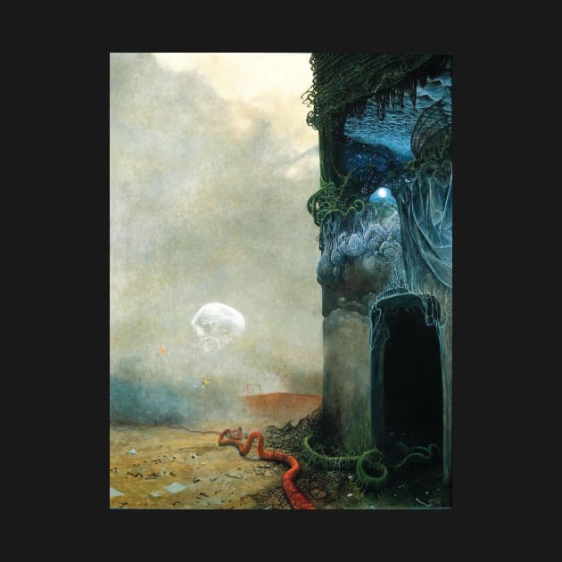 zdzislaw beksinski - Dystopian Surrealism - Tchornobog by QualityArtFirst