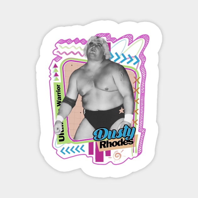 Wrestler Ultimate Warrior Dusty Rhodes Magnet by PICK AND DRAG