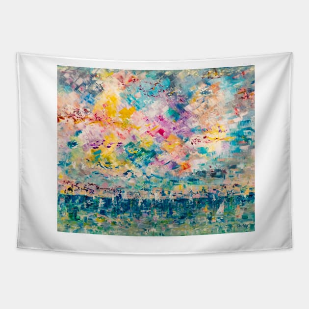 Sailing regatta Tapestry by NataliaShchip