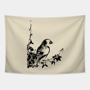 monochrome cool bird Tapestry