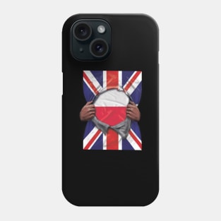 Poland Flag Great Britain Flag Ripped - Gift for Polish From Poland Phone Case