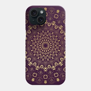 Gold/Purple Spiral Pattern Phone Case