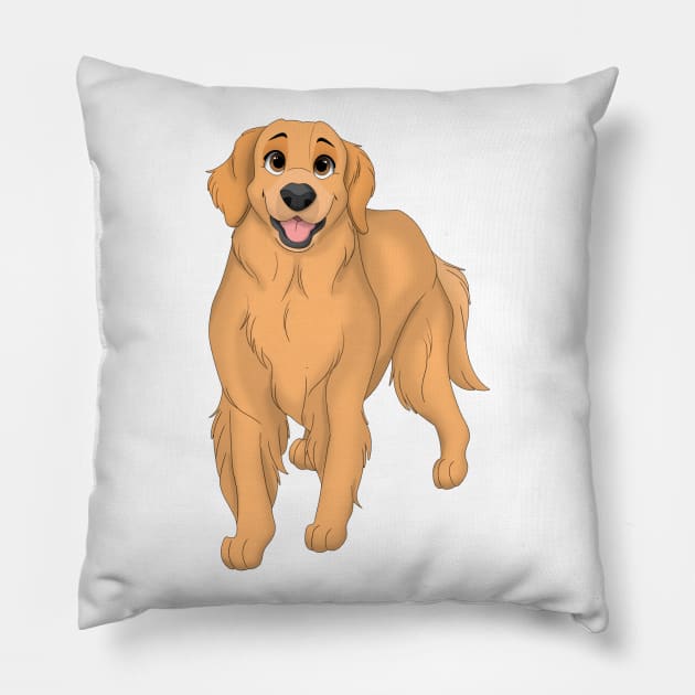 Golden Retriever Dog Pillow by millersye