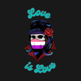 Genderfluid Pride 2021 - Battie Love is Love T-Shirt