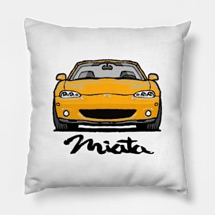 MX5 Miata NB2 Yellow Pillow