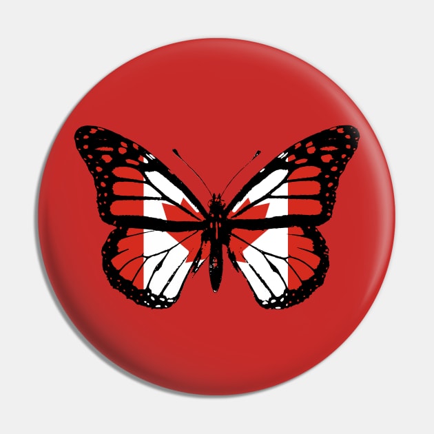 Canada Monarch Butterfly Flag of Canadians To Celebrate Canada Day (Support Team of Canada) Pin by Mochabonk