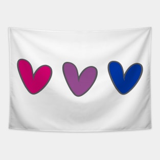 Bisexual hearts flag Tapestry