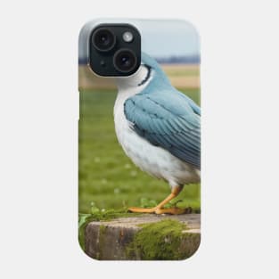 Wholesome Little Fantasy Bird with Grayish Blue Wings Phone Case