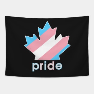 Trans Pride Maple Leaf Tapestry