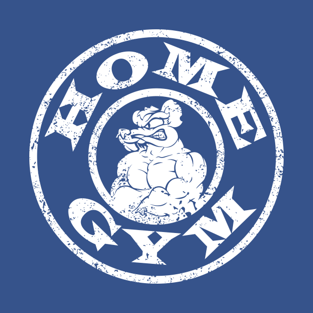 Home Gym (white print) by Home gym rats 