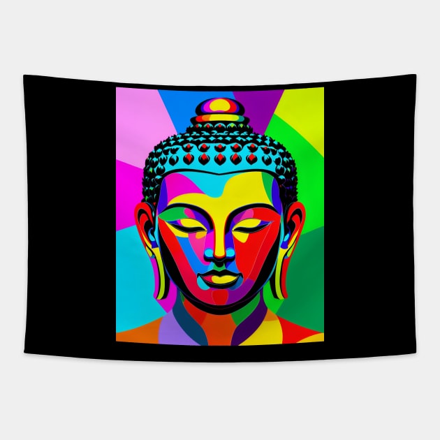 Buddha Pop Art Tapestry by MtWoodson