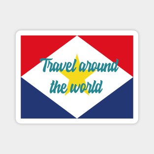 Travel Around the World - Saba Magnet