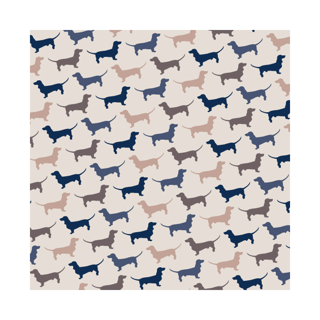 Elegant Wood Dachshund Pattern by XOOXOO