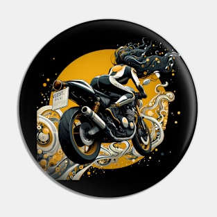 Motorcycle Girl Pin