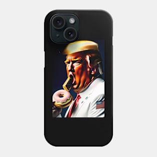 Donald Trump eating a Donut Phone Case