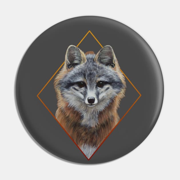 Grey Fox Pin by OzFoxes