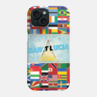 Saint Lucia Vintage style retro souvenir Phone Case