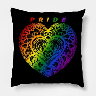 Pride Rainbow Heart Pillow