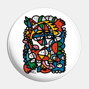 Inca Graffiti Street Art Character Pin