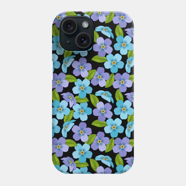 Forget Me Not Floral Pattern Phone Case by Designoholic