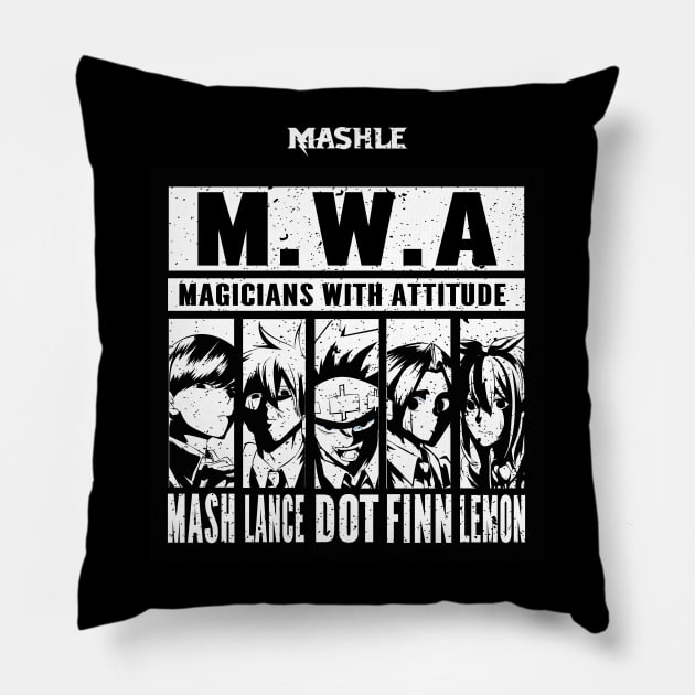 MASHLE: MAGIC AND MUSCLES (M.W.A. MAGICIANS WITH ATTITUDE) GRUNGE STYLE Pillow by FunGangStore