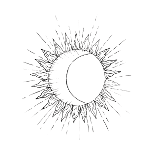 Linework sun moon T-Shirt