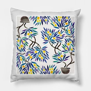 Lemon Bonsai Orange Pillow