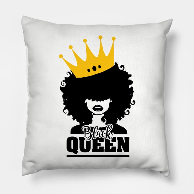 Black Queen, Black Woman, Black Girl Magic Pillow by UrbanLifeApparel