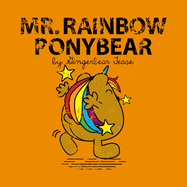 Mr. Rainbow Pony Bear by GingerbearTease