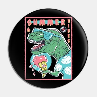 T Rex Summer Vibes Pin