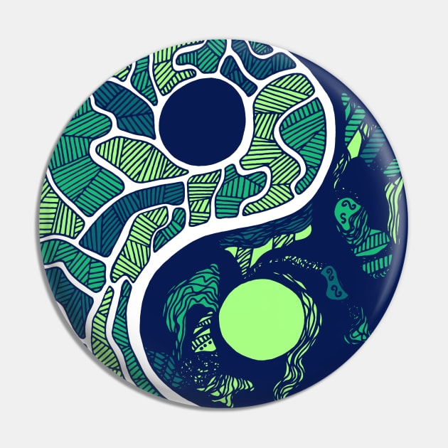 Ngreen Abstract Yin Yang Pin by kenallouis