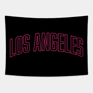Los Angeles Hot Pink Outline Tapestry