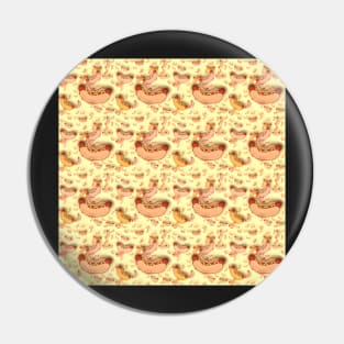 Hot dogs pattern Pin