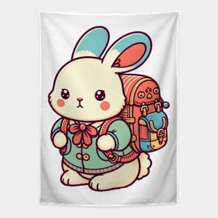 Hiking rabbit Tapestry