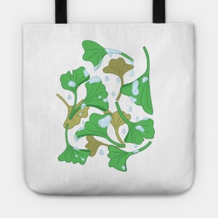 Raindrops and Ginkgo Leaves Tote