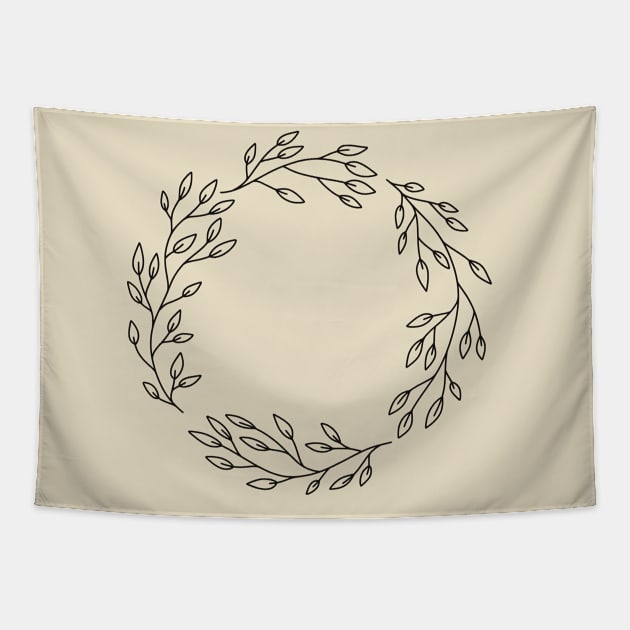 floral wreath Tapestry by InspirationalDesign