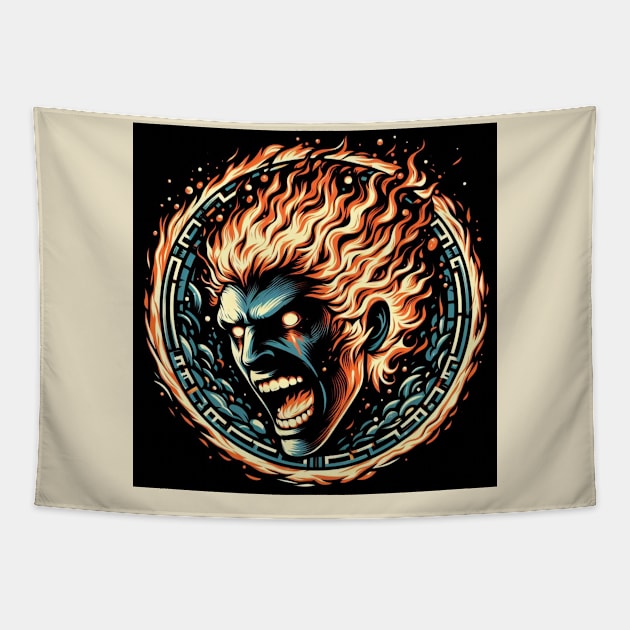 Rage of Fire Tapestry by JohnTy